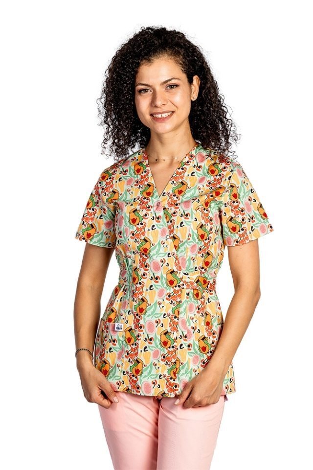 Yago kimono zdravniška halja z dvema žepoma