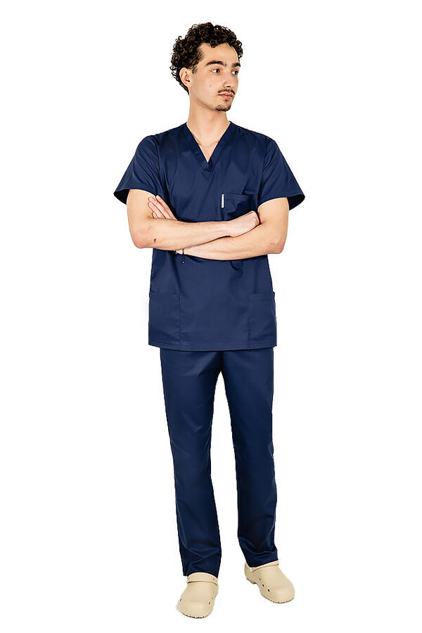 Unisex mornarsko modra delovna uniforma